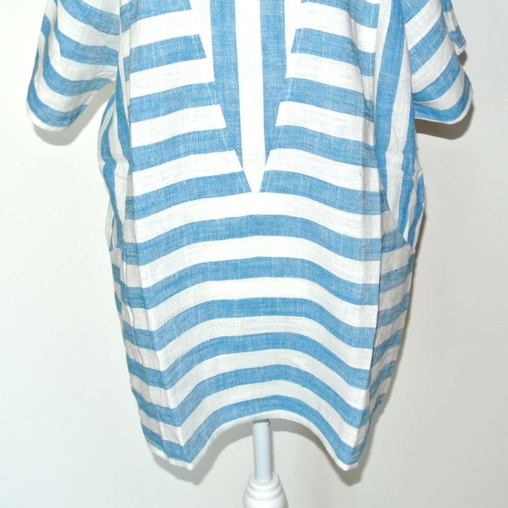 Soft Surroundings Sunset Linen Blend Striped Tunic - Picture 7 of 12